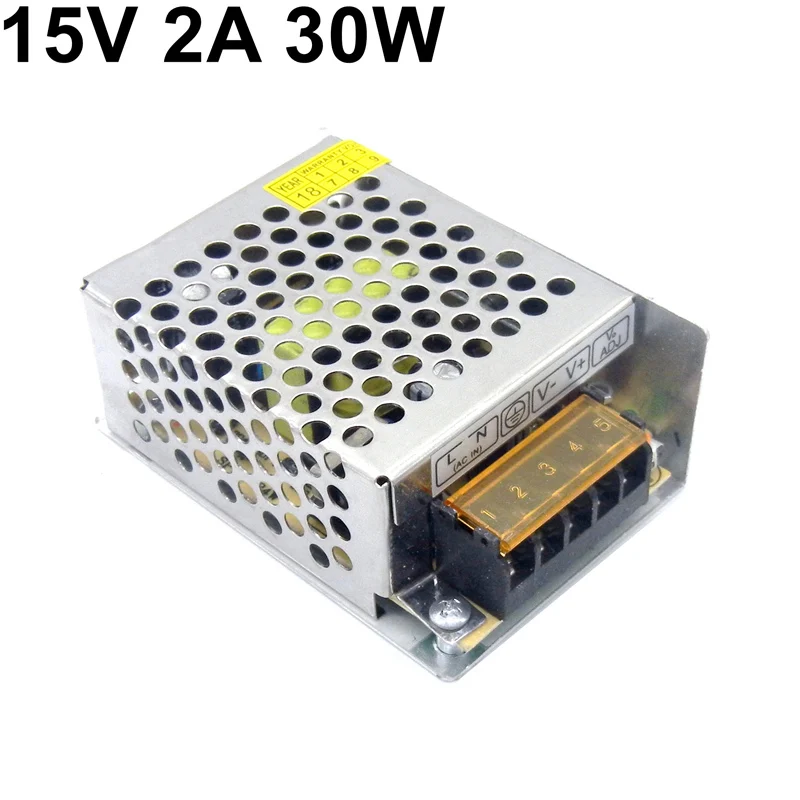 Промышленный импульсный источник питания 30 Вт 15 в 2 А трансформатор напряжения 110