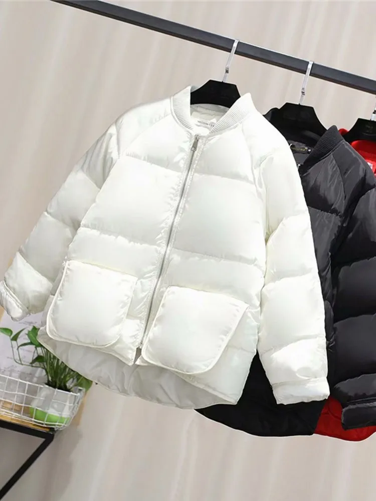 Женская куртка с воротником стойкой теплая Повседневная парка большие размеры