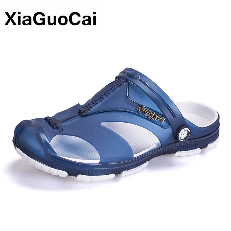 Летние мужские сандалии сабо мужская пляжная обувь уличная садовая пластиковые