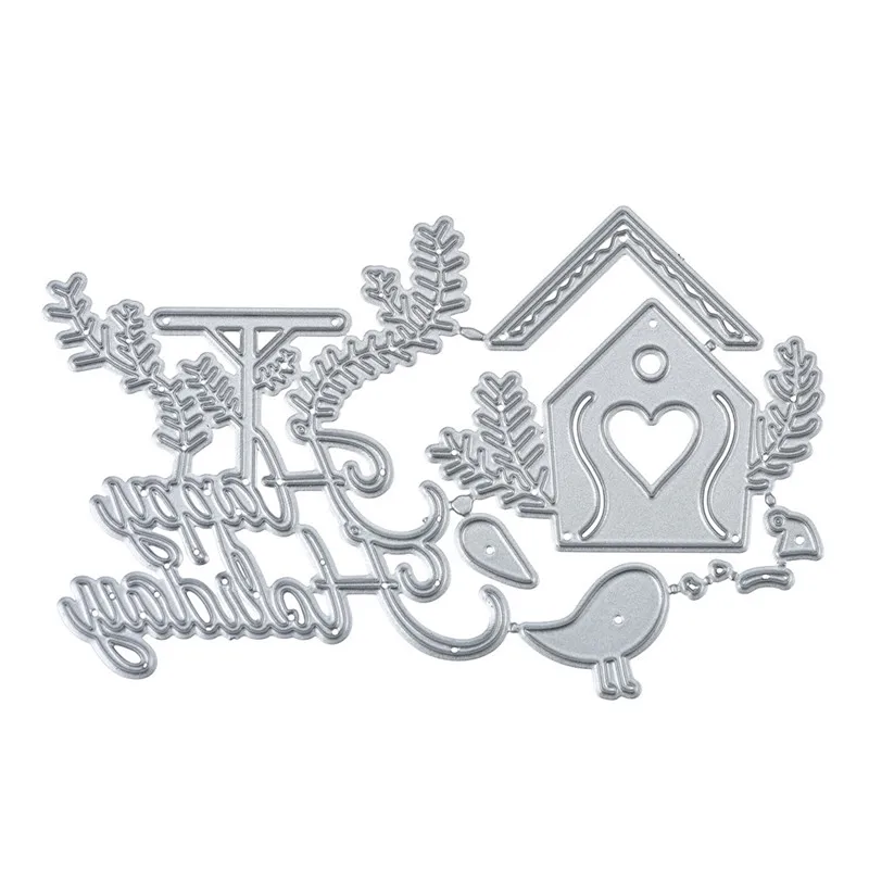 Eastshape вырубки счастливые праздники птичий домик металлическая вырубка для DIY