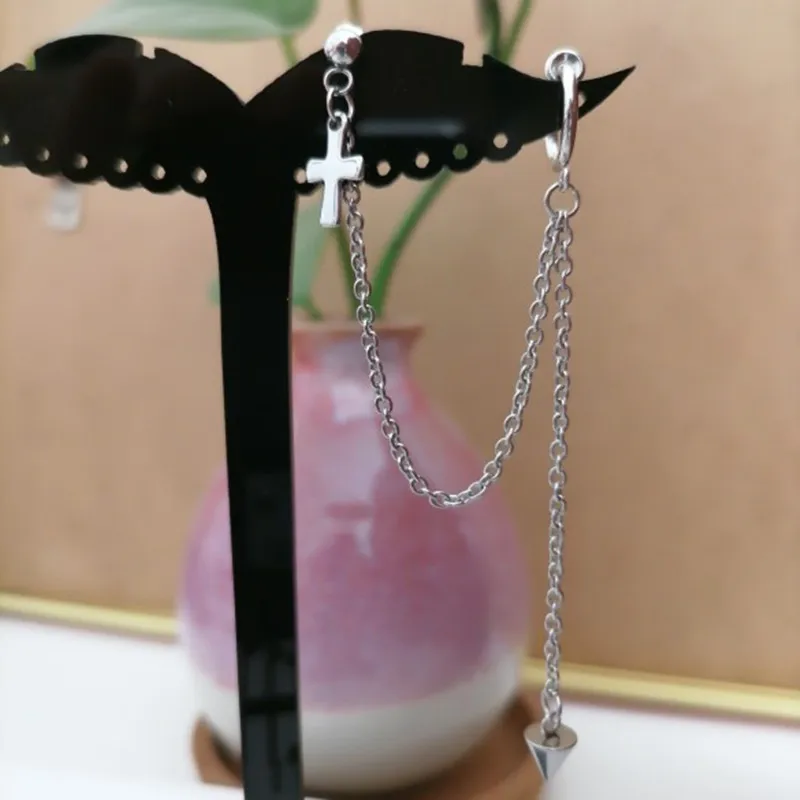 KPOP корейский Панк 1 шт. мужские и женские серьги с кисточками байкерские