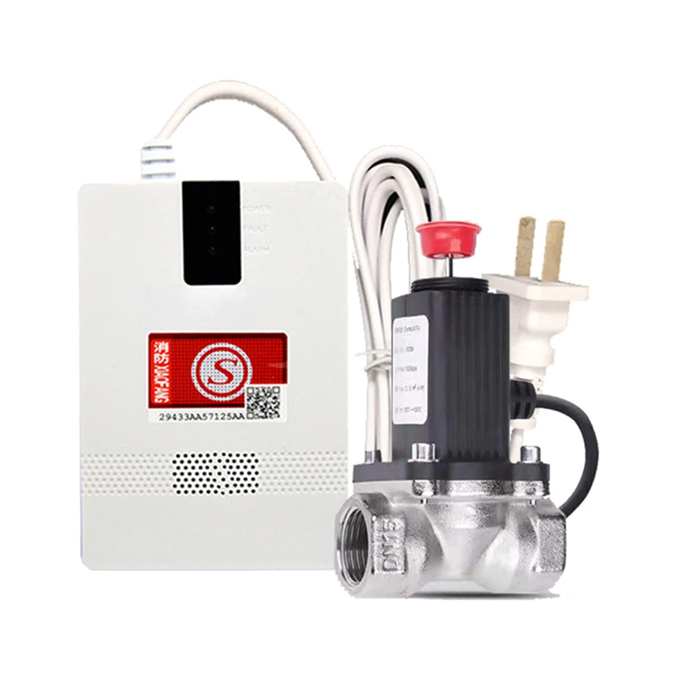 

Gas Alarm Natural Gas Sensor Combustible Household Smart Cut Off Valve Coal Natural Gas Temperature Detector Kitchen Safe Device