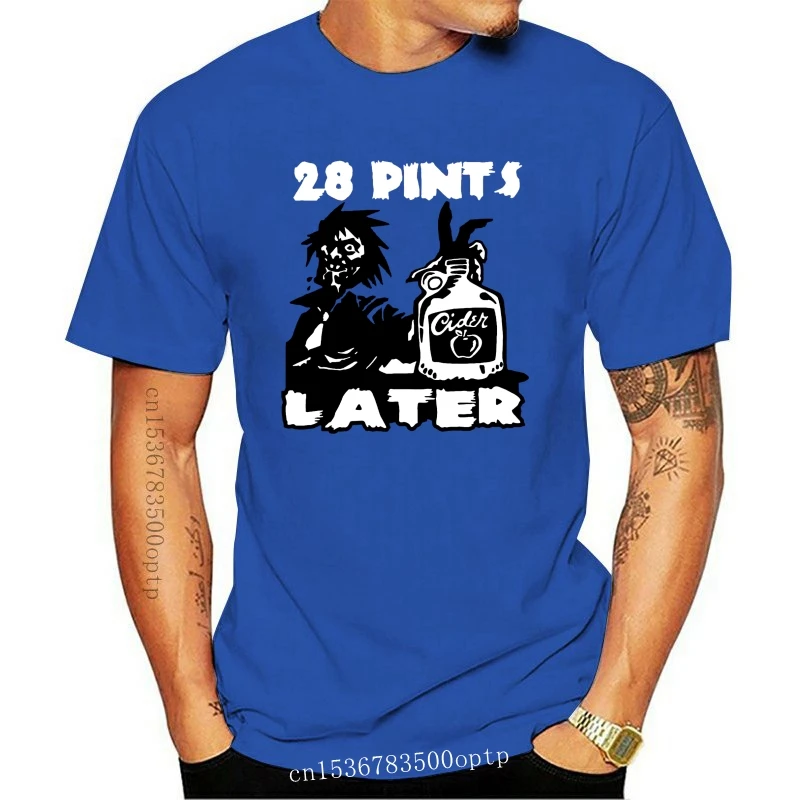 

CottonDesign 3D Tee Shirts 28 Pints (Days) Later Undead Zombie Scrumpy West Country Cider Drinking T-Shirt Summer Tee Shirt