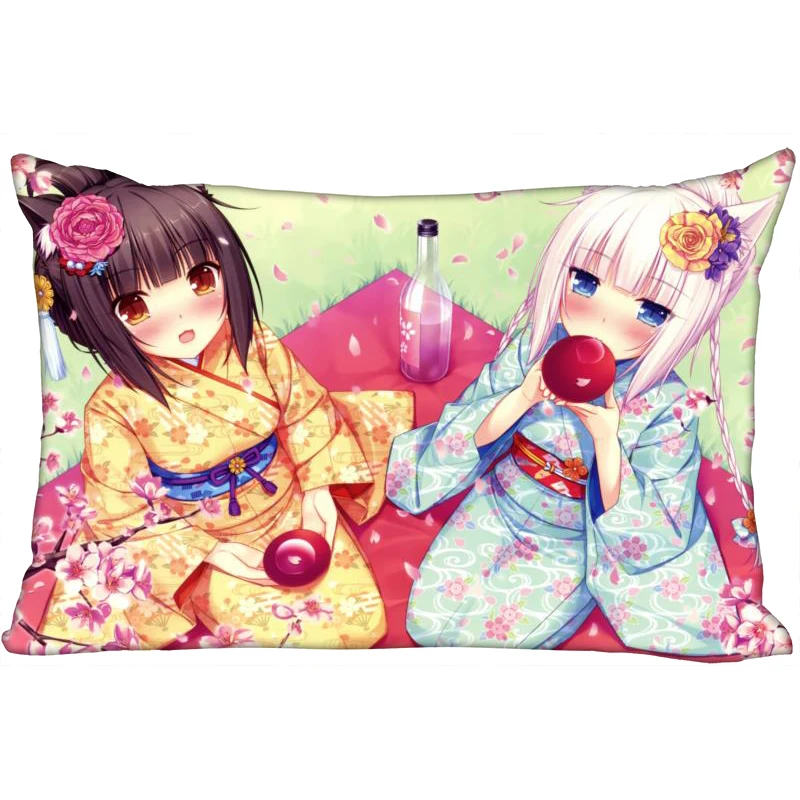 Шунцянь на заказ NEKOPARA декоративная наволочка 45x35 см(одна сторона) прямоугольная Наволочка на молнии с принтом Новогодняя наволочка - Цвет: 24