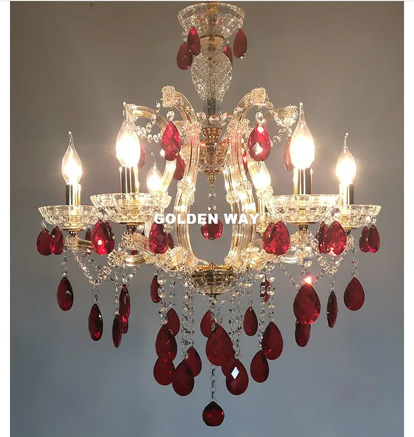 Бесплатная доставка прозрачная Золотая хрустальная люстра светящаяся