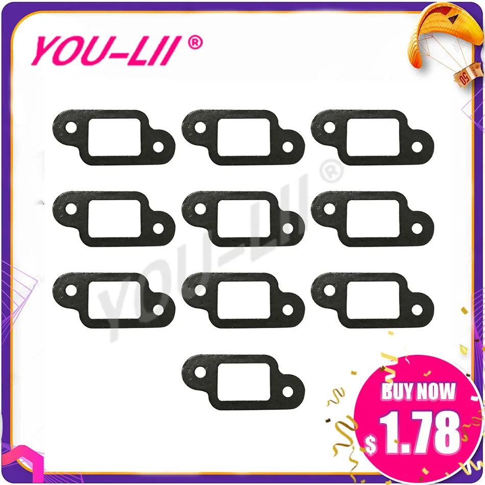 Комплект прокладок для карбюратора YOULII 10 шт. глушителя STIHL MS180 MS170 018 017 ZAMA180
