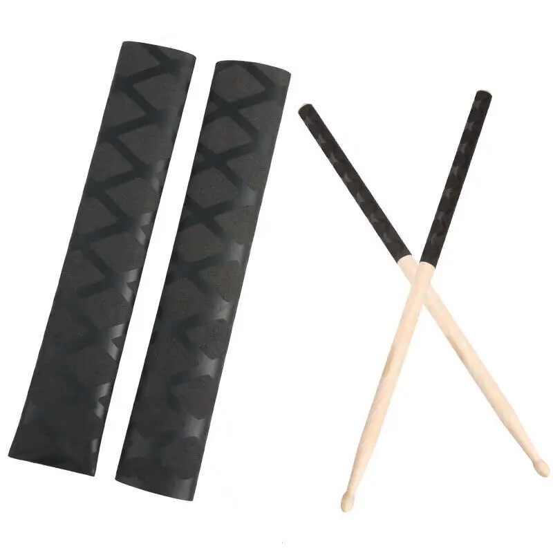 

2 Pairs Drum Stick Grips Anti-Slip Drum Stick Wrap Grip Drumsticks Grips for 7A 5A 5B 7B Drumsticks Pair Musical Instrument