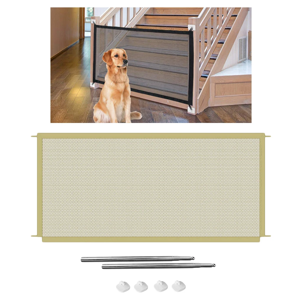 

Folding Pet Dog Gate Door Barrier Safety Guard Fence Mesh Enclosure Pet Dog Puppy Playpen Pens Enclosure