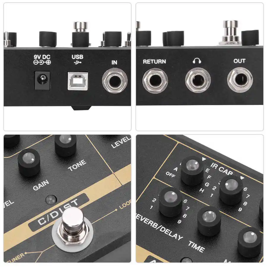 Powerful Single Block Effect Combination Pedal 4 Analog Circuit Modules of DELAY 5 REVERB for Electric | Спорт и развлечения