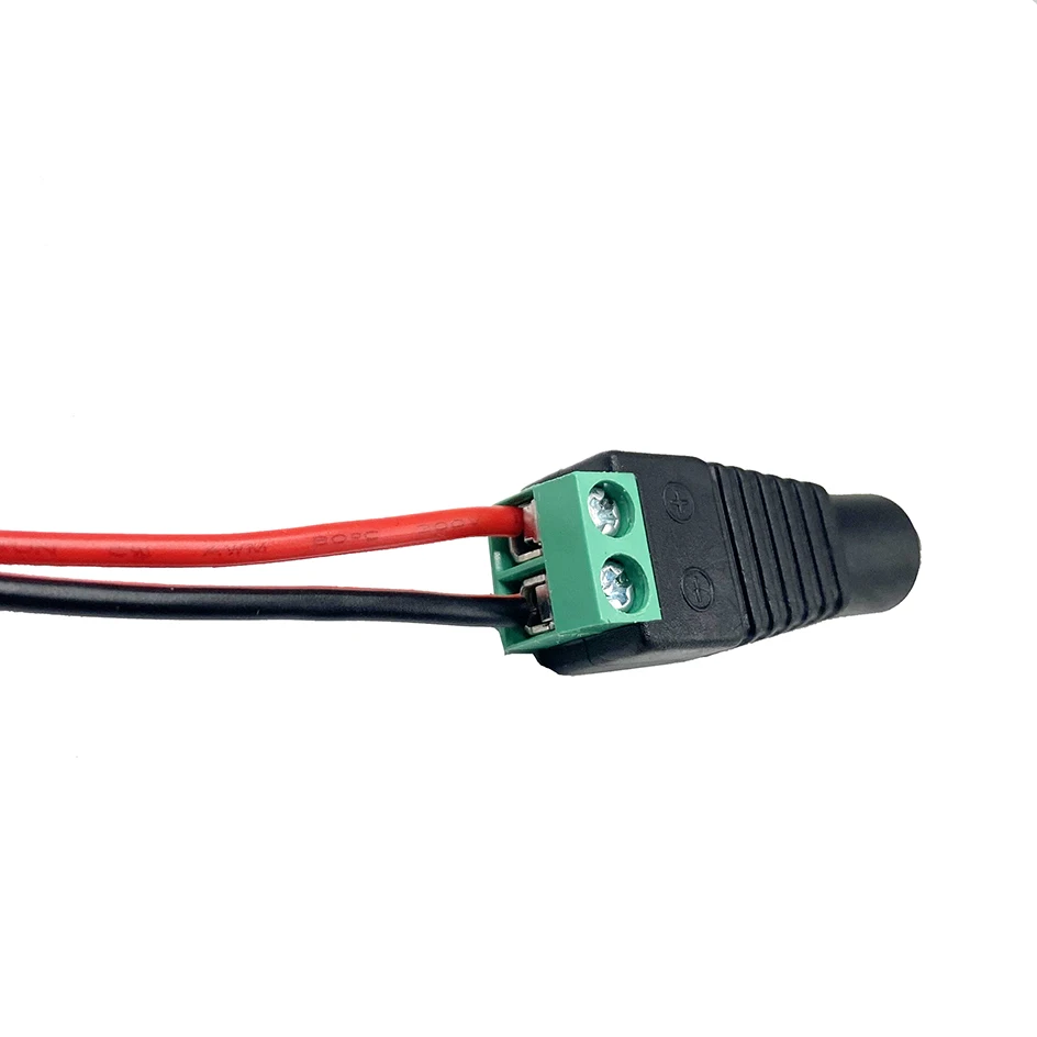 2pcs Power Cord Wire to DC 5.5mm Female Jack Adapter Fast Connector Line Power Plug 5V 12V 24V Led Strip CCTV Camera images - 6