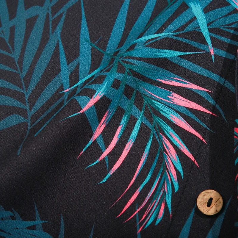 Мужская хипстерская рубашка с карманами летняя пляжная в стиле Харадзюку