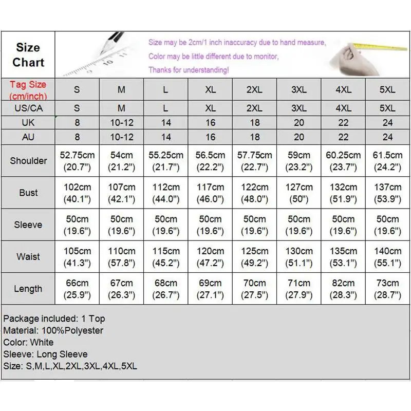 

VONDA Women White Tops Print Blouses 2021 Autumn Fashion Button Blouse Shirts Lapel Long Sleeve Korean Blusas Femininas Tops 5XL