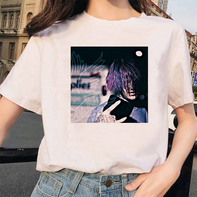 90s Графический Lil футболка с глазом Harajuku Хип-хоп футболки для женщин Cry Baby Ullzang модная футболка для мальчиков Топ-безрукавка в уличном стиле для женщин - Цвет: 5629