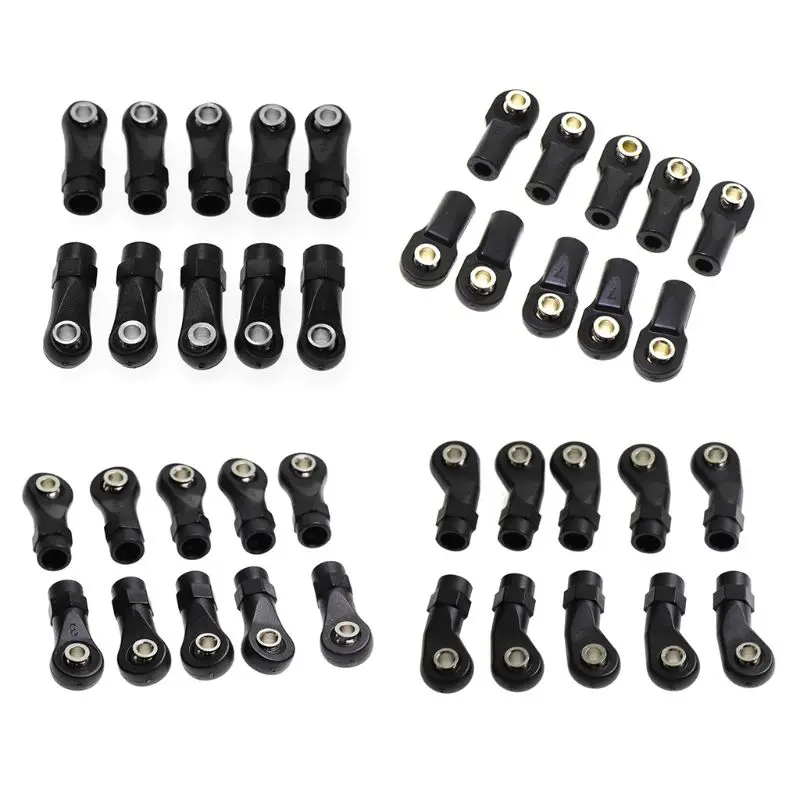 

0Pcs Plastic Rod Ends Link Balls Upgrade Parts Rod End Ball Head Holder for 1/10 TRX-4 TRX4 RC Crawler Car