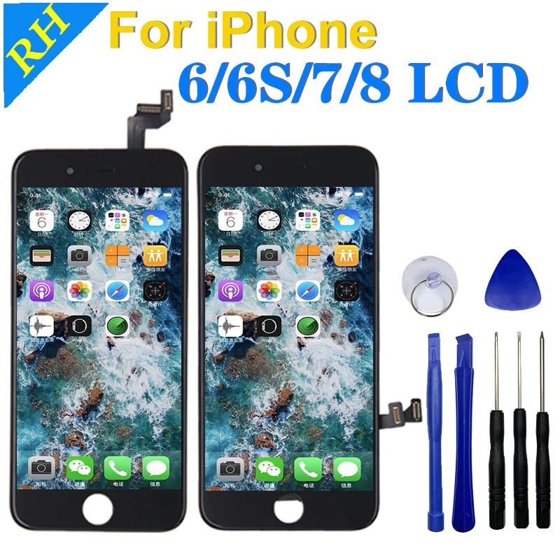 AAA LCD Display 100%3D Touch Screen For iPhone 6S 7 8 6G Replacement Screen With Digitizer Assembly For iPhone Repair Tools Gift