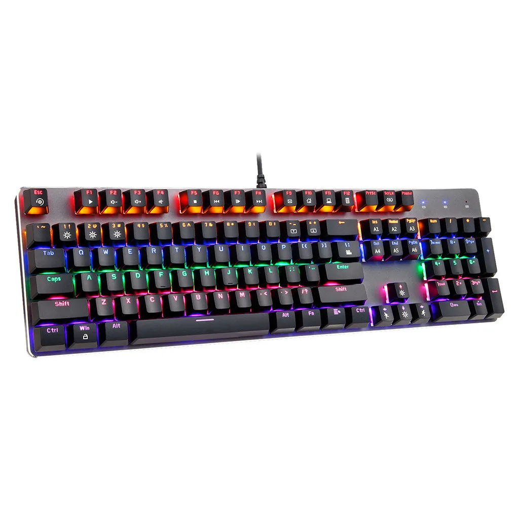 USB Gaming Mechanical Backlit Ergonomic Keyboard Single Key Light Breathing English Russian Keyboards for Tablet Desktop z0902 | Компьютеры