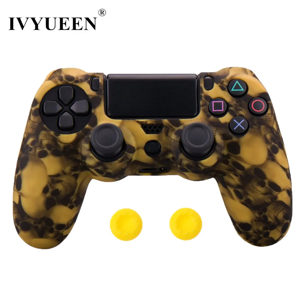 IVYUEEN 44 цвета силиконовый Камуфляжный защитный чехол для sony Dualshock 4 PS4 DS4 Pro тонкий контроллер ручки джойстик колпачки