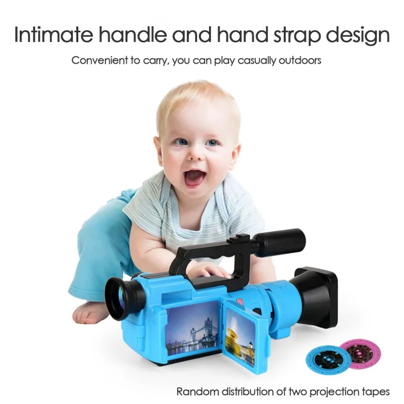 Детская проекционная имитация камеры обучающая Веселая интерактивная игрушка светильник Кая музыкальная