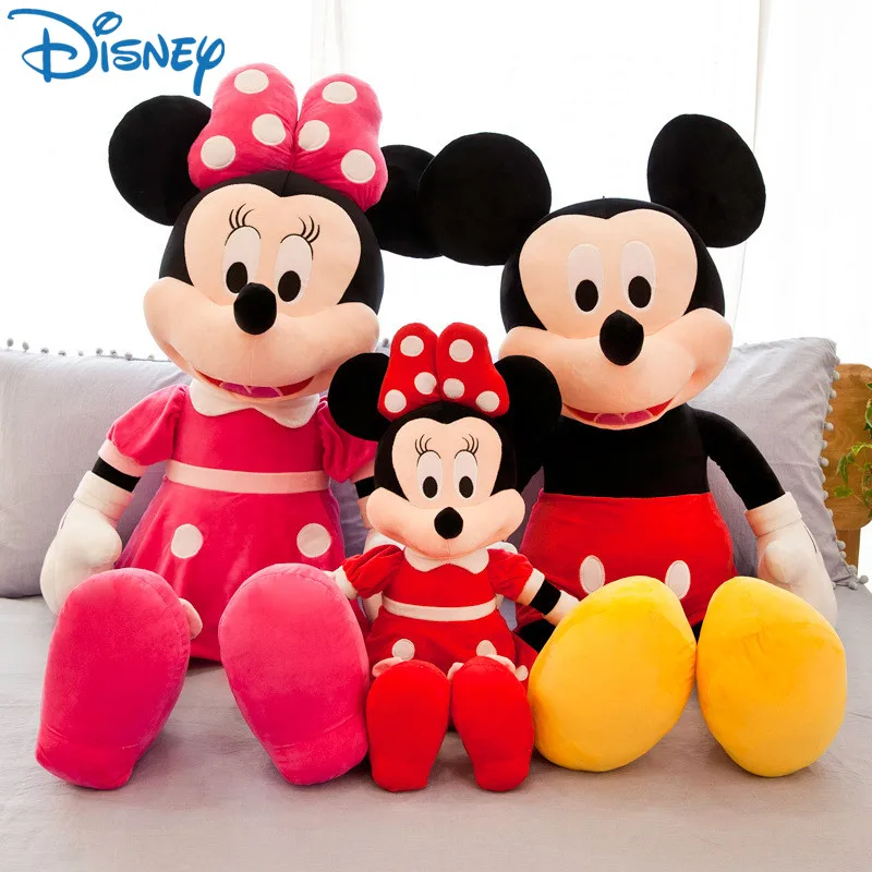

35-100CM Disney Plush Mickey Mouse Minnie Couples Movies Kawaii Plushie Pillows Toy Children Stuffed Doll Birthday Gift For Girl