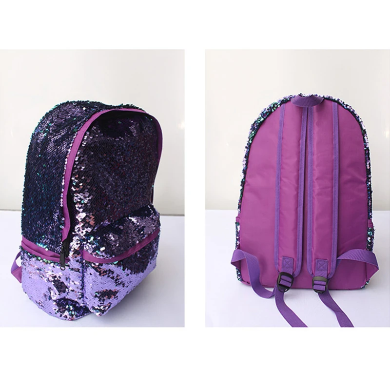 

Fashionable Colorful Sequins Female Backpack Vertical Square Large-capacity Student Bag Oxford Cloth Laser Bag