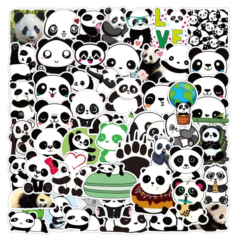 

10/50pcs Cartoon Panda Washi Stickers Cute Decoration DIY Diary Scrapbooking Label Sticker Stationery Gift School Supplies