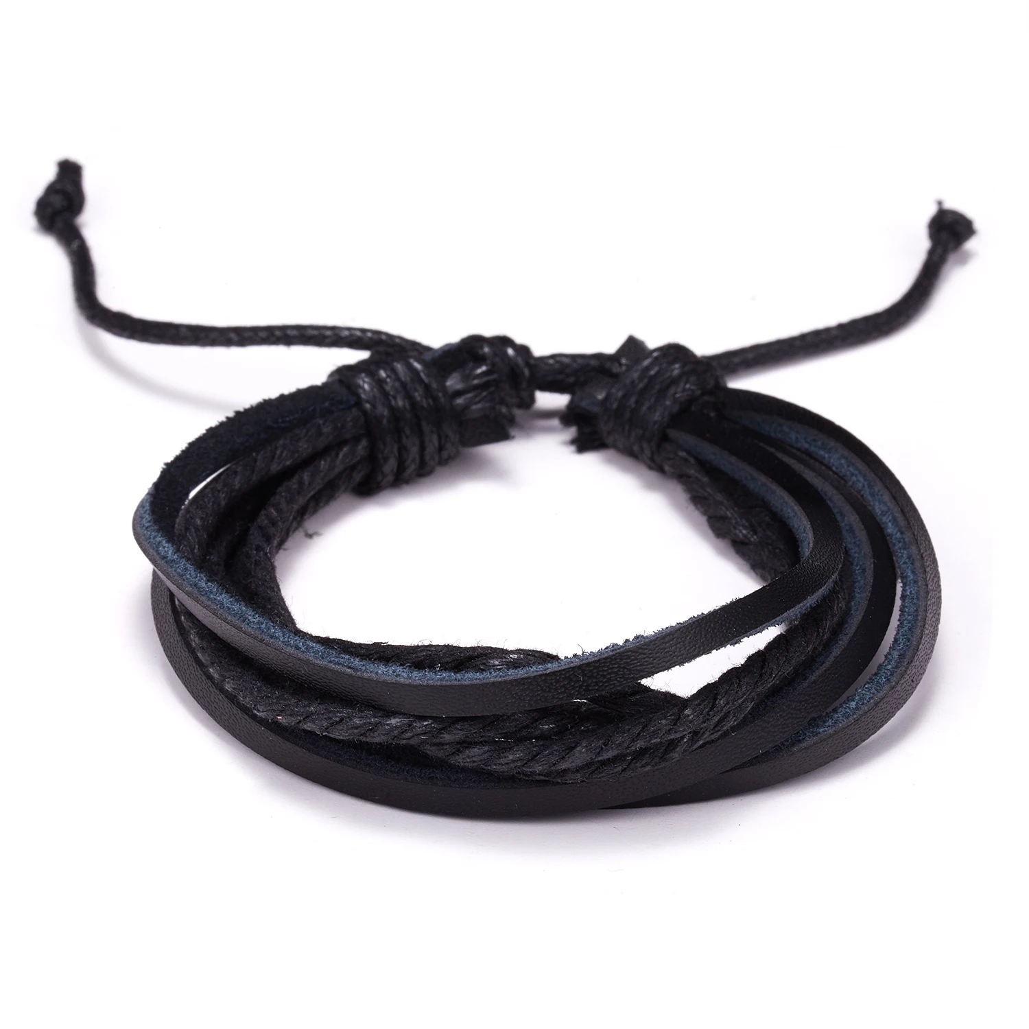 Кожаный браслет ручной работы для пар модные ювелирные изделия многослойная