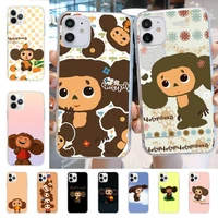cheburashka phone case for iphone 13 8 7 6 6s plus x 5s se 2020 xr 11 12 mini pro xs max
