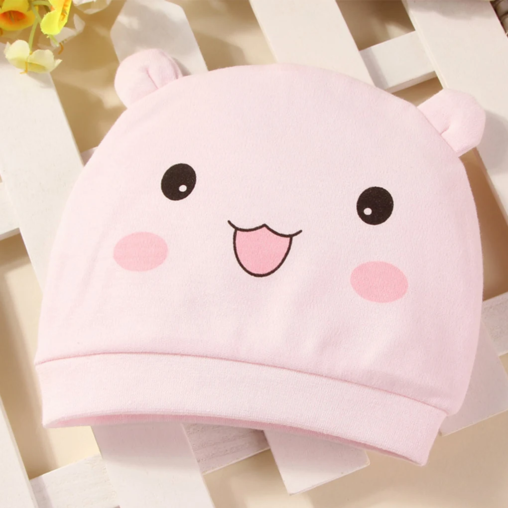 Gorros de beb&eacute; de alta calidad, 100% algod&oacute;n, estampado bonito de dibujos animados, sombreros y gorros para beb&eacute; de 0 a 3 meses, accesorios para beb&eacute;s reci&eacute;n nacidos-3