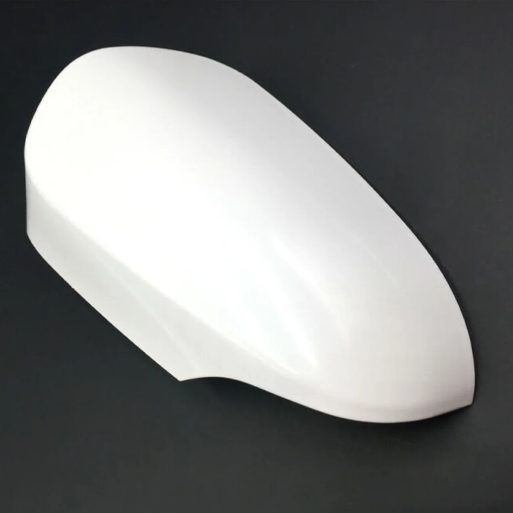 

Side Mirror Cover White 1PCS ABS Cap Driver Plastic Rearview Brand New