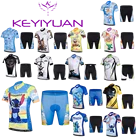 Новинка 2021, Детский комплект из джерси KEYIYUAN для езды на велосипеде, летняя одежда для езды на велосипеде с коротким рукавом для мальчиков и девочек, детская одежда для езды на велосипеде, спортивный костюм