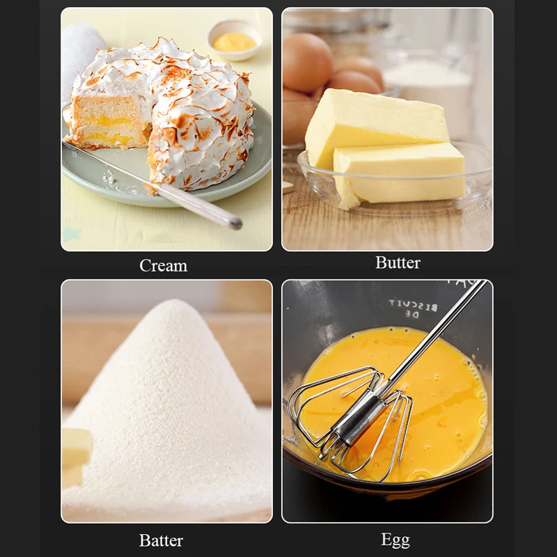 Полуавтоматический взбиватель яиц венчик для из нержавеющей стали 304 ручной