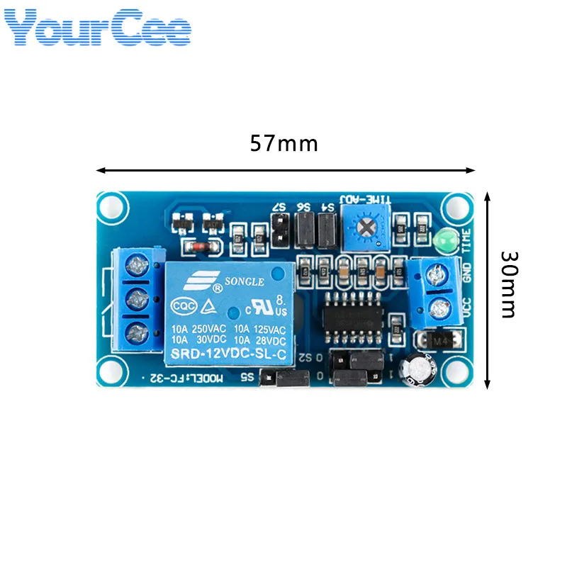 Реле задержки постоянного тока 12 В 5 модуль переключателя включения/задержки