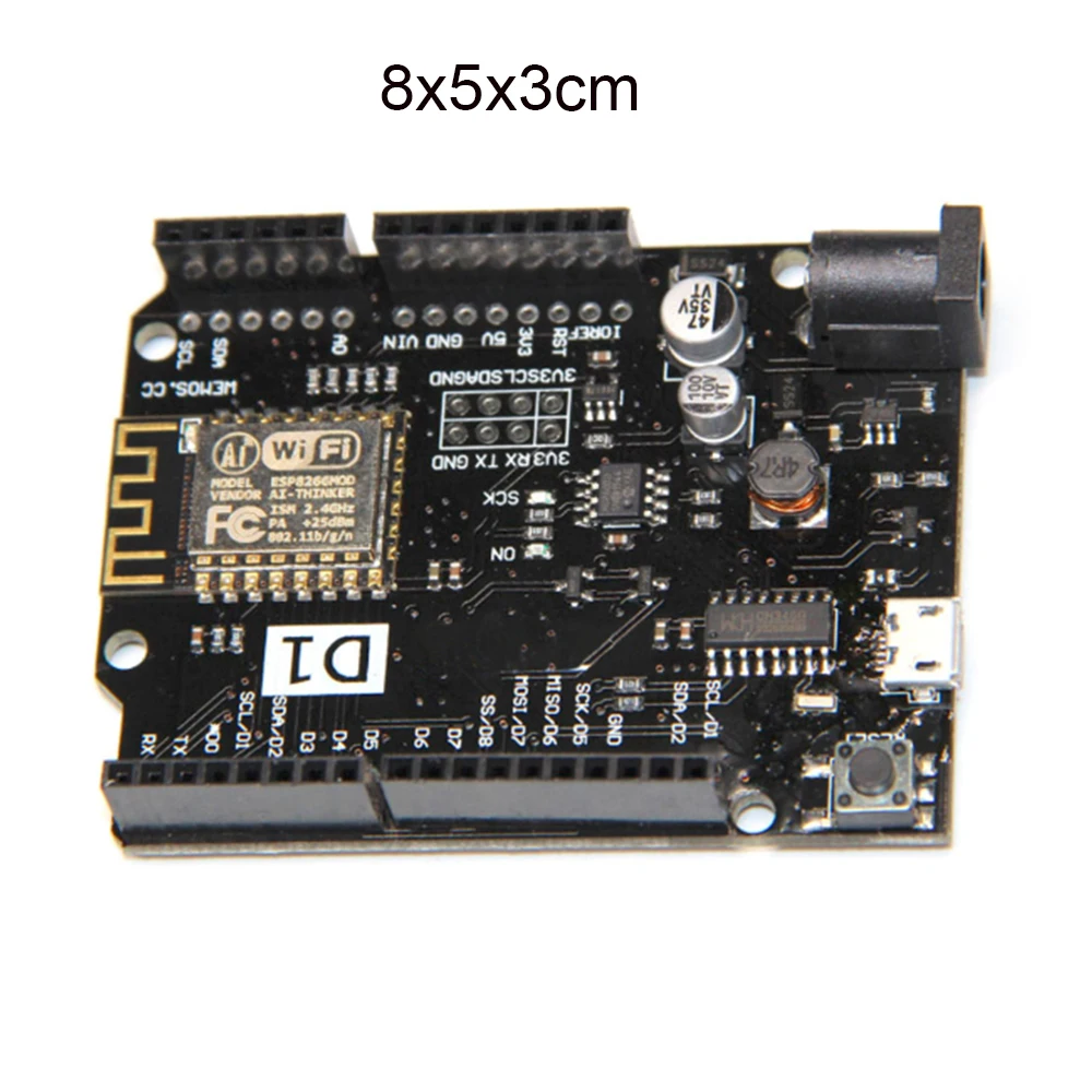 DIDIHOU WeMos D1 R2 V2.1 Wifi беспроводной ESP8266 для Arduino Nodemcu совместимый 8x5x3 см|Детали