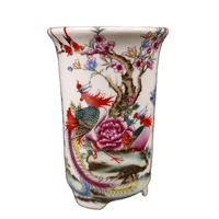 china old porcelain pink xiangfeng laiyi pattern flowerpot
