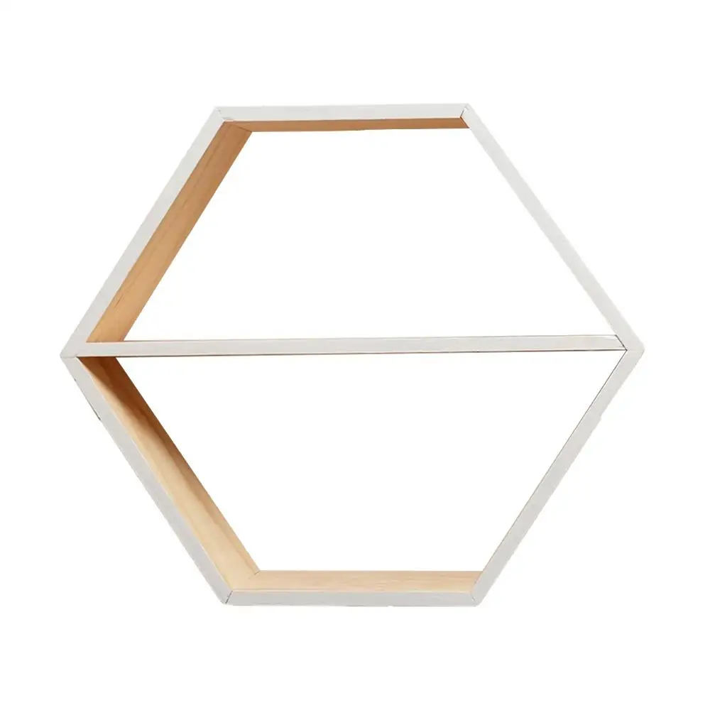 Hexagonal White Скандинавском стиле деревянная полка стойка для хранения шестиугольный сотовый настенные полки для детской комнаты украшения реквизит для фотосессии - Цвет: Hexagonal White