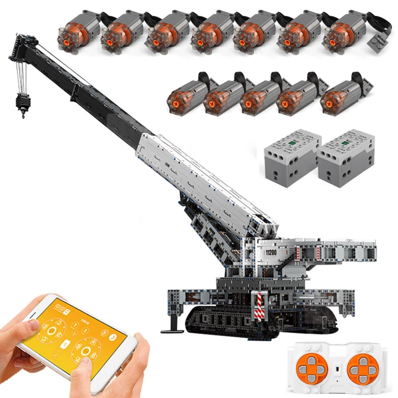 Новый мощный мобильный кран Liebherrs LTM11200 RC Technic Motors совместимый LepinBlocks MOC-20920