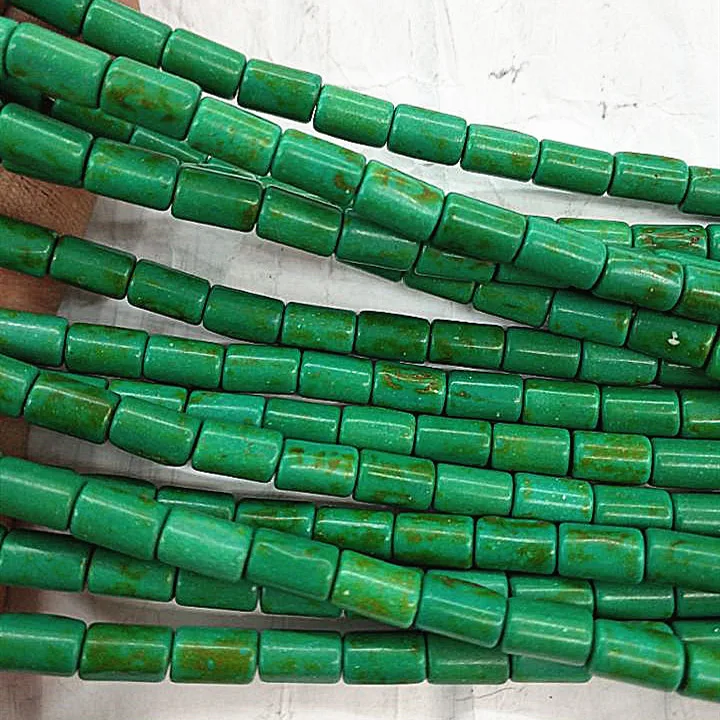 45 шт. бусины из натурального драгоценного камня форма трубки 6x8 мм в форме