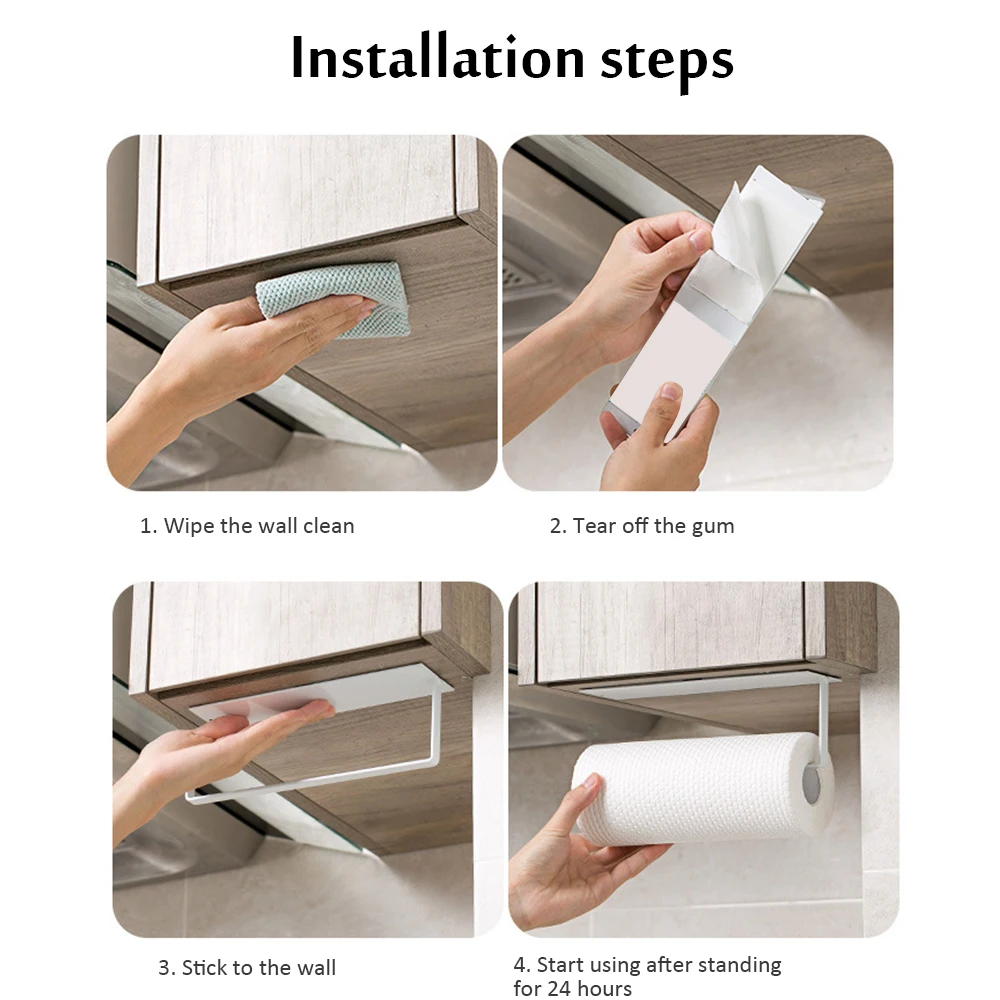 Настенное крепление для кухни самоклеящийся держатель рулона бумаги стойка