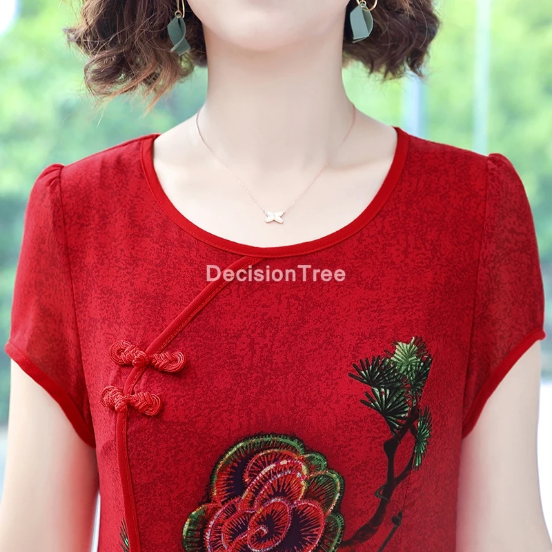 2021 для женщин Сетчатая ткань Китайское платье-короткое платье-Ципао Китайский