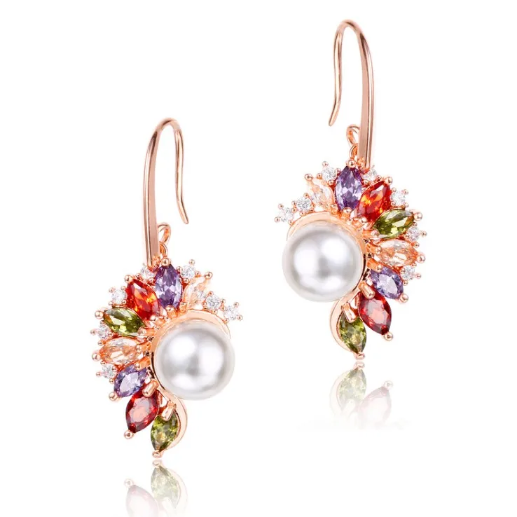 2021 модные ювелирные изделия жемчужные кристаллы от Swarovski серьги из | Серьги-гвоздики -10000038297410