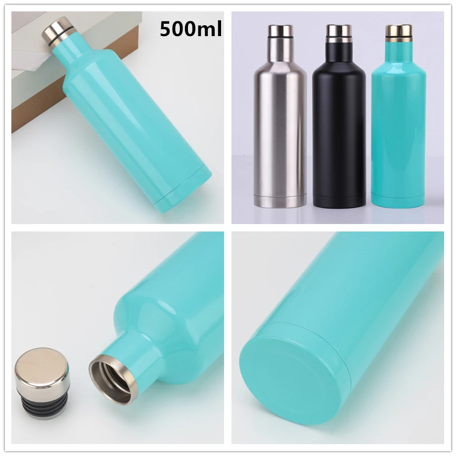 Винная бутылка 100 шт./лот 17 унций 25 фляжка для воды стеклянная кружка из