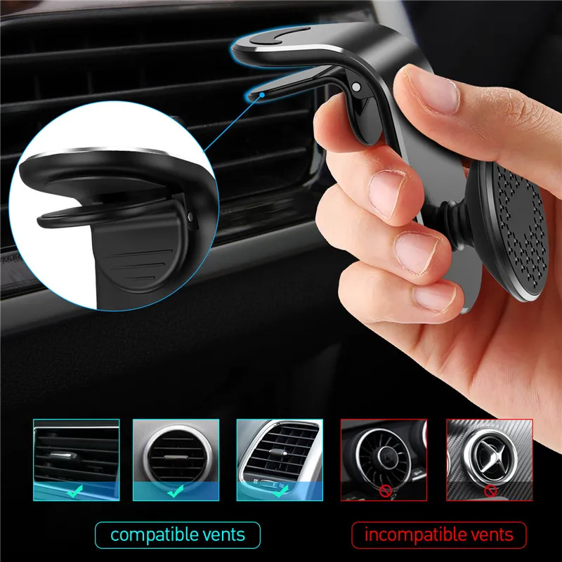 

Car Cellphone Holder For Phone Air vent Cell Phone Car Phone Holder Stand 360 Degree Adjustable Universal Stands Mount Magnetic
