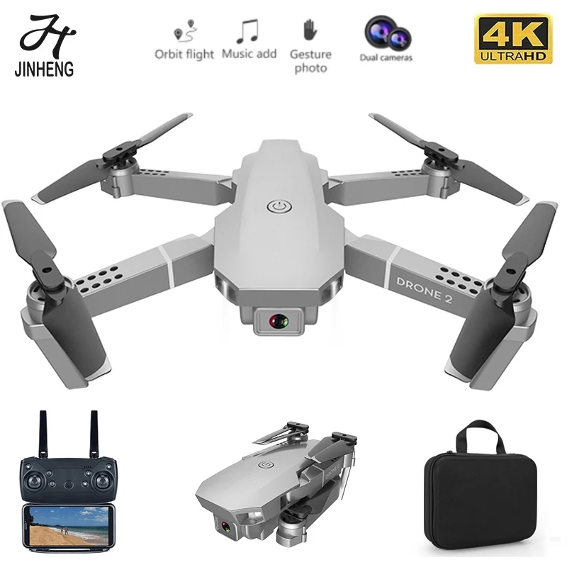 

JINHENG E68 Pro мини Радиоуправляемый Дрон 4K 1080P 720P HD камера Wifi FPV режим удержания высоты складной Квадрокоптер игрушка детский подарок