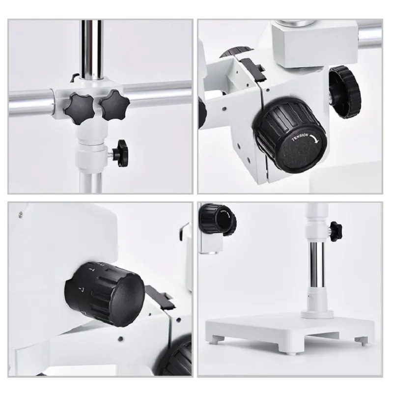 7X-45X Zoom Stereo Microscope 360° Rotatable Trinocular Head with Boom Stand Universal Bracket for Industrial PCB Phone Repair |