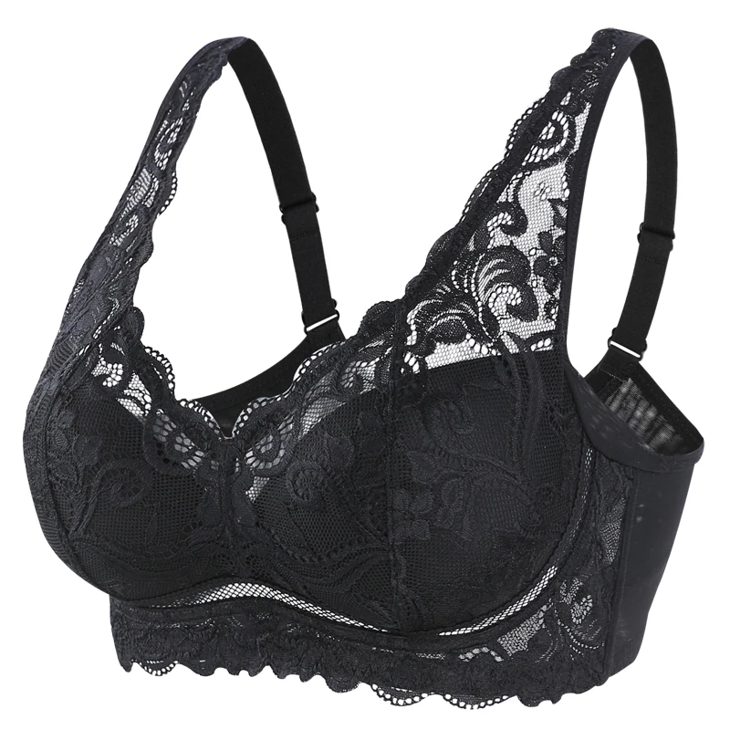 Сексуальные женские кружевные цветочные Emboridery косточек бюстгальтер полный