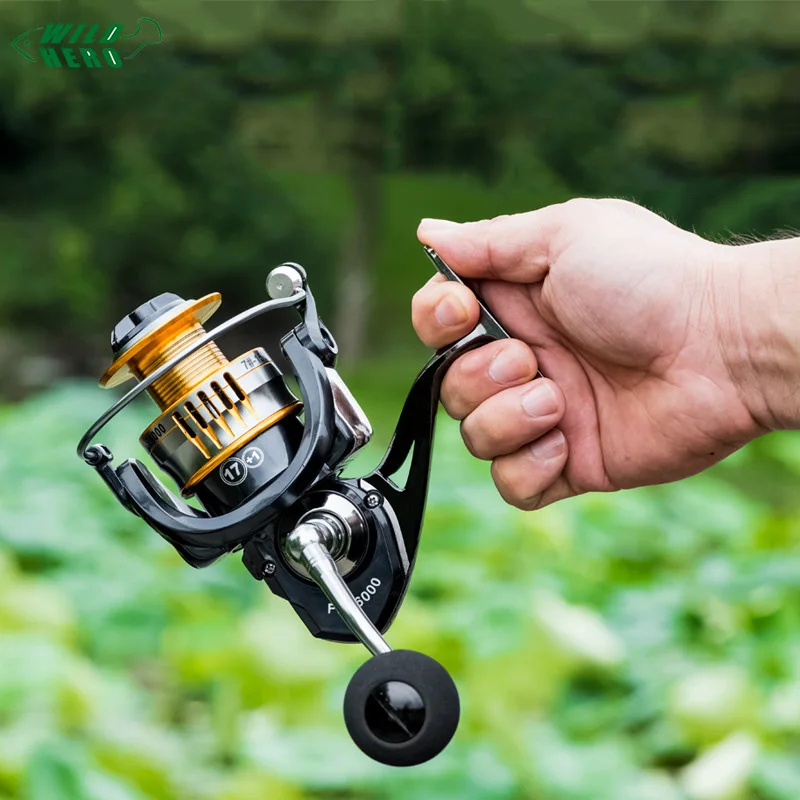 WILDHERO полностью Металлическая Рыболовная катушка спиннинговая литой рыболовный