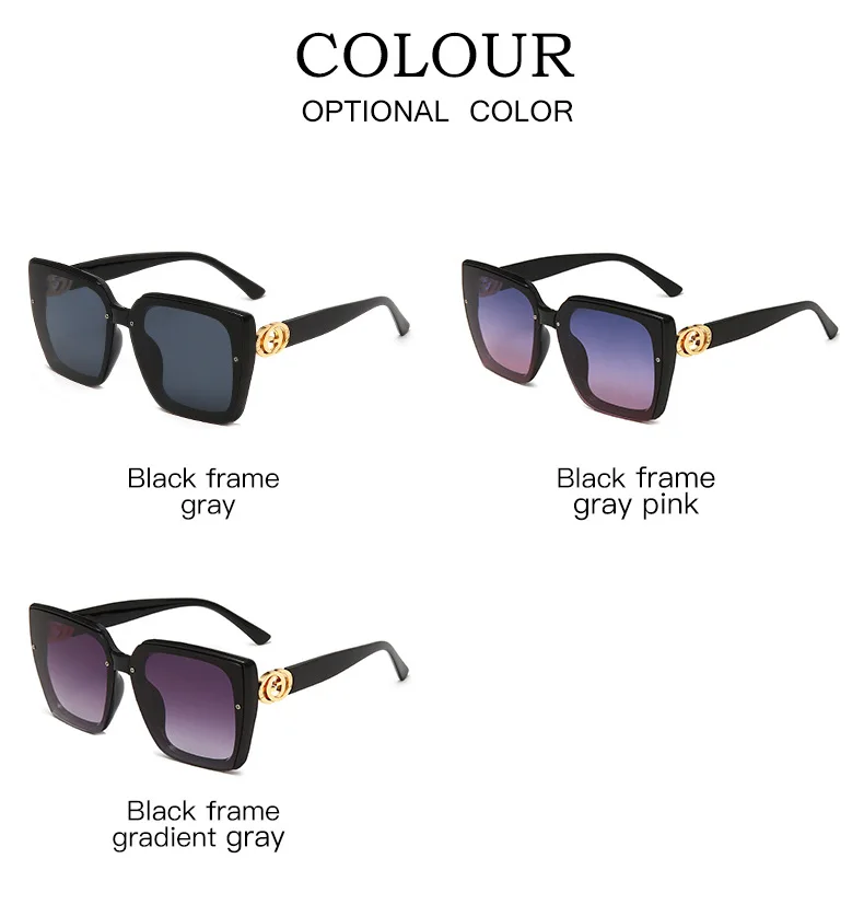 

2021 new anti ultraviolet Sunglasses g brand design network sunglasses Fashion metal frame square Sunglasses UV400