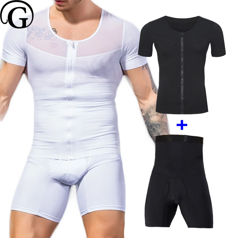 Формирователь Набор Гинекомастие Tops управления Трусы для похудения Живота