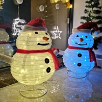 outdoors garden decoration christmas snowman led lamp home christmas ornaments for new year 2022 garden landscape lawn lamp