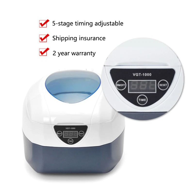 Цифровой ультразвуковой очиститель инструменты для маникюра стерилизатор